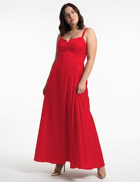 Vestido maxi de fiesta The Pattern escote corazón