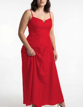Vestido maxi de fiesta The Pattern escote corazón