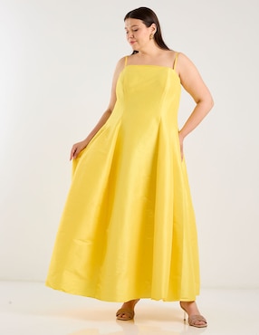 Vestido maxi fiesta The Pattern espalda abierta
