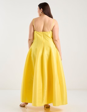 Vestido maxi fiesta The Pattern espalda abierta