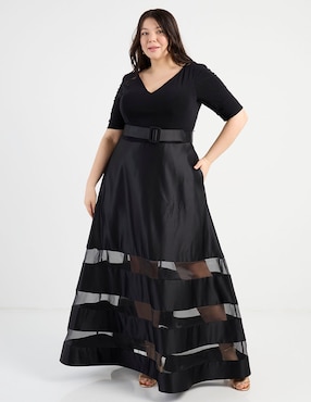 Vestido maxi de fiesta Ema Valdemossa Curvy escote V