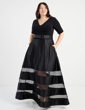 Vestido maxi de fiesta Ema Valdemossa Curvy escote V