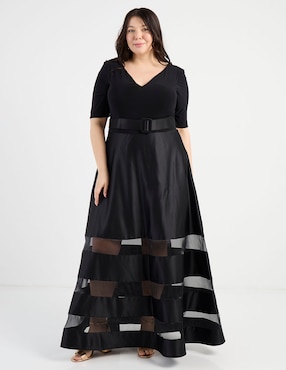 Vestido maxi de fiesta Ema Valdemossa Curvy escote V