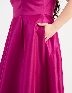 Vestido maxi de fiesta Ema Valdemossa Curvy escote bardot
