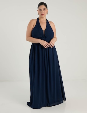 Vestido maxi de fiesta The Pattern escote profundo