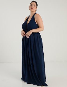 Vestido maxi de fiesta The Pattern escote profundo