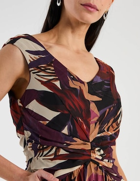 Vestido largo fiesta Karen Olivier escote V