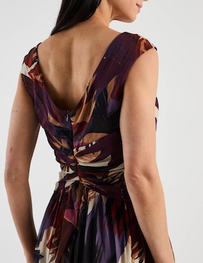 Vestido largo fiesta Karen Olivier escote V
