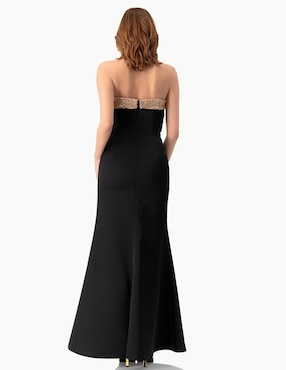 Vestido largo de fiesta Ivonne Couture escote cuadrado