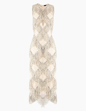 Vestido largo de fiesta Ivonne Couture escote redondo