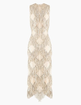 Vestido largo de fiesta Ivonne Couture escote redondo
