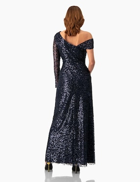Vestido largo de fiesta Ivonne Couture escote regular