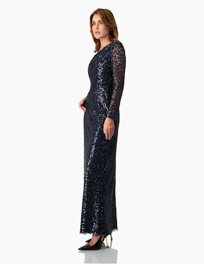 Vestido largo de fiesta Ivonne Couture escote regular