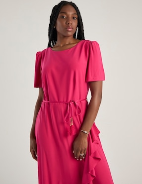 Vestido largo fiesta Karen Olivier escote redondo