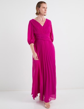 Vestido largo de fiesta Karen Olivier escote V