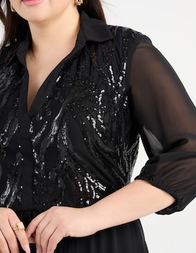 Vestido maxi fiesta Ema Valdemossa Curvy escote V