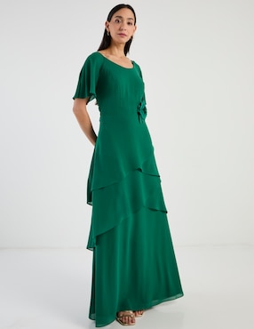 Vestido maxi de fiesta Damaia Atelier escote redondo