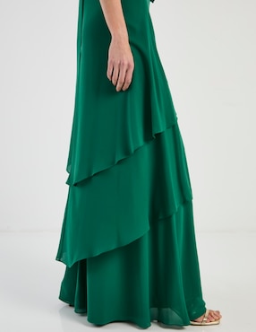 Vestido maxi de fiesta Damaia Atelier escote redondo