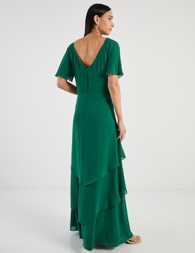 Vestido maxi de fiesta Damaia Atelier escote redondo
