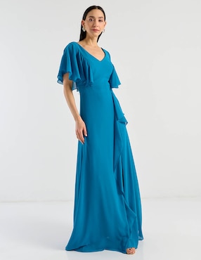 Vestido largo de fiesta Damaia Atelier escote v