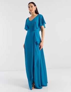 Vestido largo de fiesta Damaia Atelier escote v