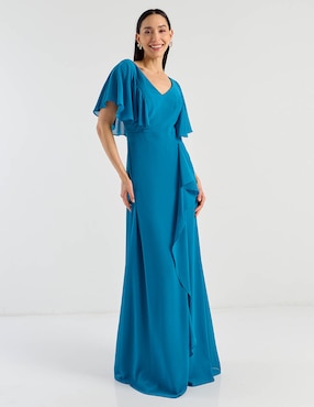 Vestido largo de fiesta Damaia Atelier escote v