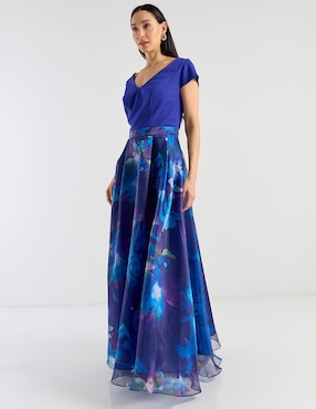 Vestido largo de fiesta Damaia Atelier escote V