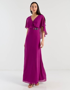 Vestido largo de fiesta Damaia Atelier escote V