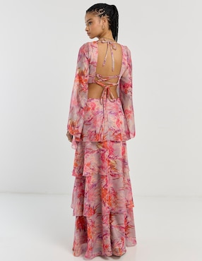 Vestido maxi de fiesta Rue escote V