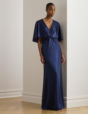 Vestido maxi de fiesta Lauren Ralph Lauren escote V