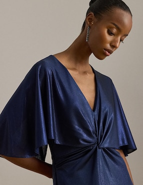 Vestido maxi de fiesta Lauren Ralph Lauren escote V