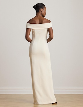 Vestido maxi de fiesta Lauren Ralph Lauren escote bardot