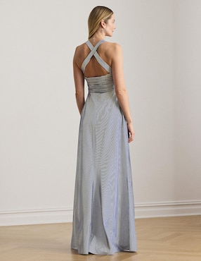 Vestido maxi de fiesta Lauren Ralph Lauren espalda cruzada