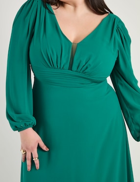 Vestido largo de fiesta The Pattern escote profundo