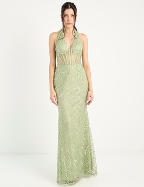 Vestido maxi de fiesta Rue de la Paix escote V