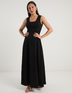 Vestido largo de fiesta Karen Olivier escote cuadrado