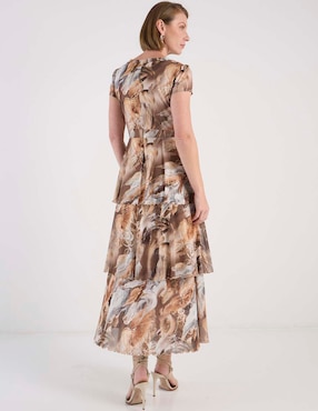 Vestido largo de fiesta Karen Olivier escote V