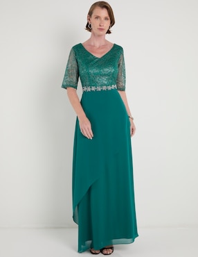 Vestido largo fiesta Damaia Atelier escote V