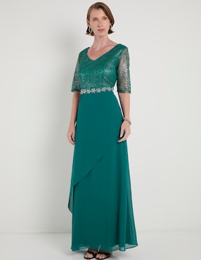 Vestido largo fiesta Damaia Atelier escote V