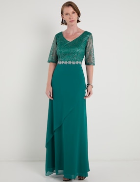 Vestido largo fiesta Damaia Atelier escote V