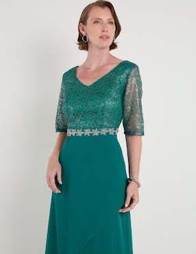 Vestido largo fiesta Damaia Atelier escote V