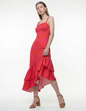 Vestido largo de fiesta Zomos By Sofia Simon escote cuadrado