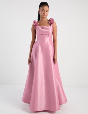 Vestido maxi para fiesta Eva Brazzi escote cuadrado