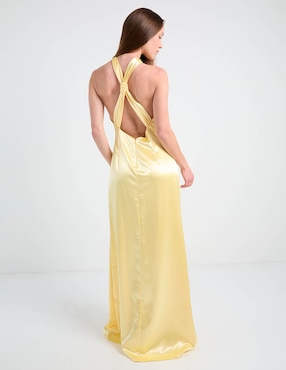 Vestido maxi de fiesta Rue De La Paix espalda cruzada