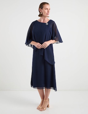Vestido midi de fiesta Damaia Atelier escote asimétrico