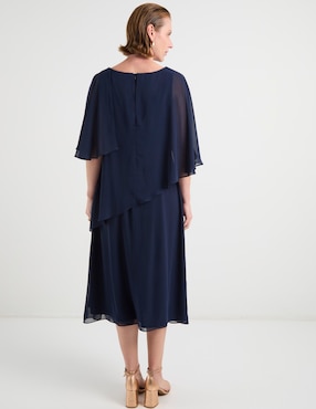 Vestido midi de fiesta Damaia Atelier escote asimétrico
