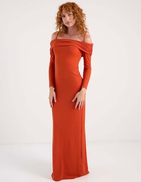 Vestido maxi de fiesta Rue de la Paix escote bardot