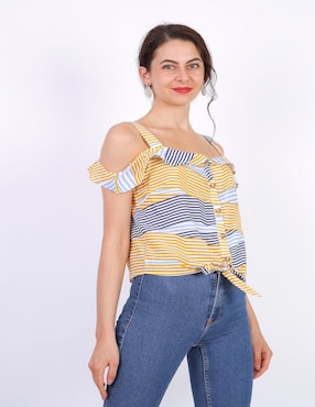 Blusa Pardela Sin Manga Para Mujer