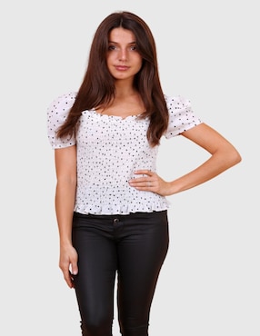 Blusa Pardela Manga Corta Para Mujer