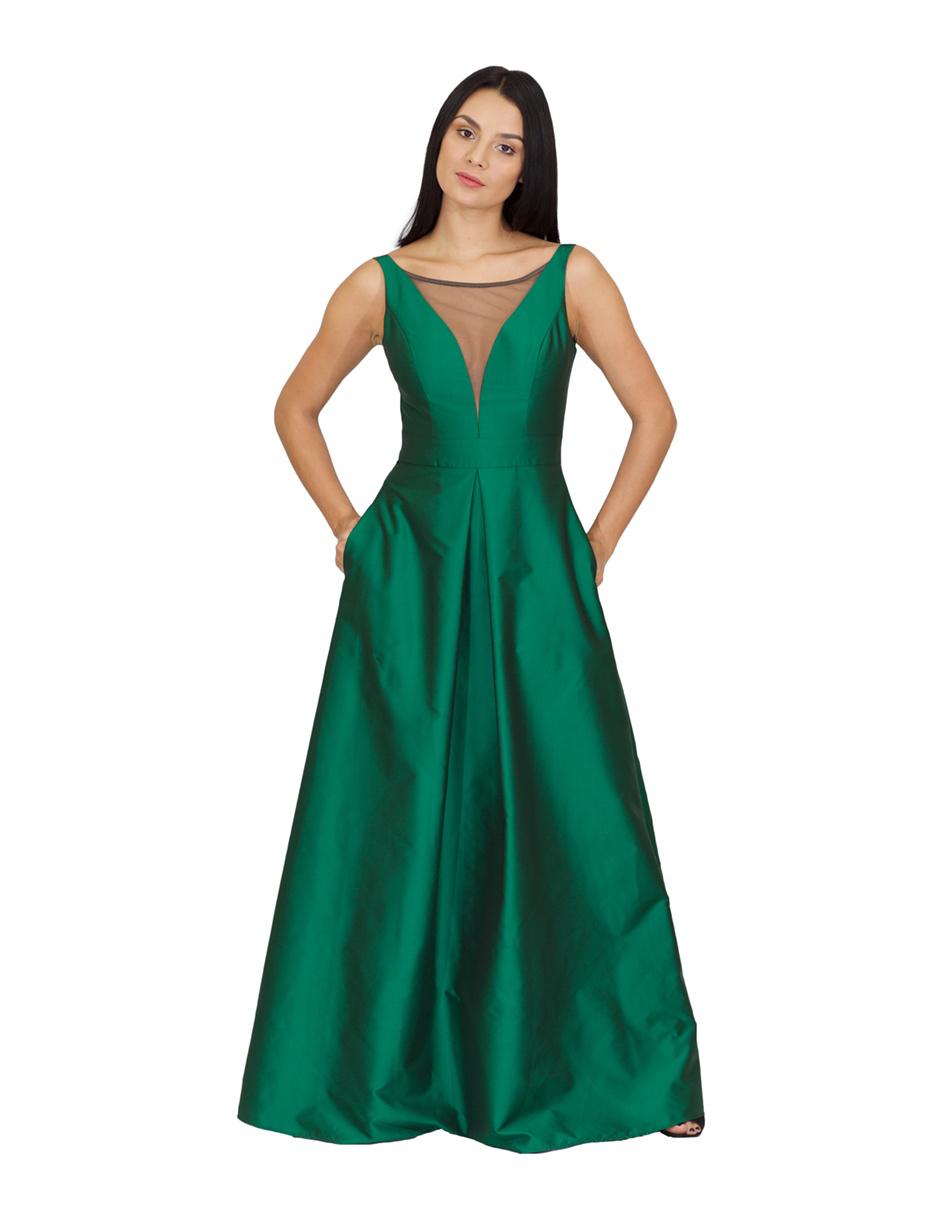 Vestido de noche Rue de la Paix verde esmeralda